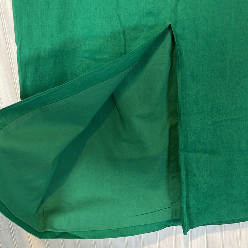 REISS JACKSON PENCIL SKIRT LINEN SLIT 12 cc - Picture 4 of 6
